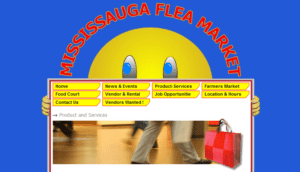 Mississauga Flea Market homepage.