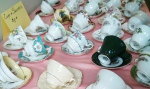 A selection of vintage teacups.