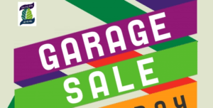 A section of the garage sale poster.