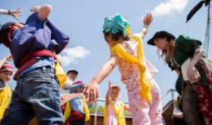 Kids dressed as pirates.