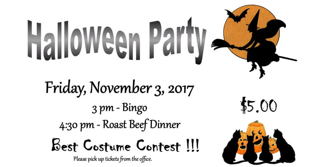 The Halloween Party event poster.