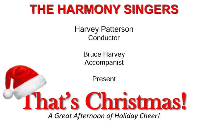 A section of the Harmony SIngers poster.