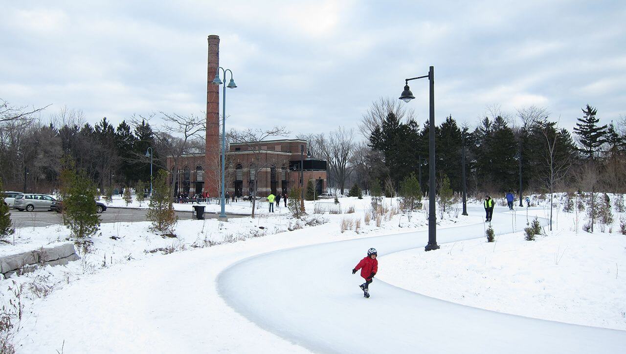 Skating at Sam Smith Park.