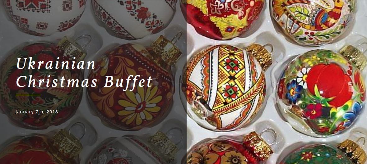 The Ukrainian Christmas Buffet banner.