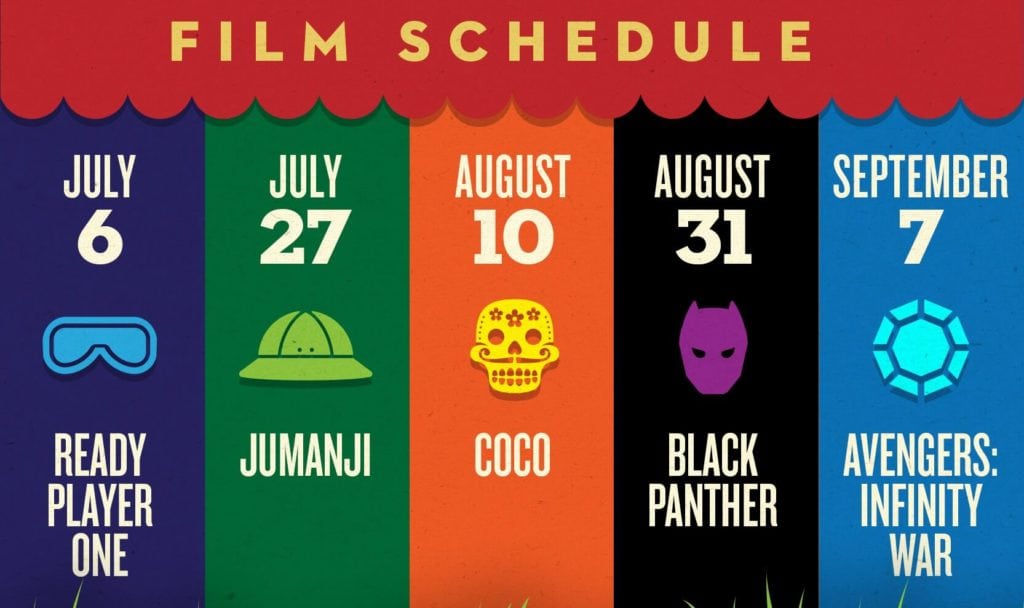 The film schedule.