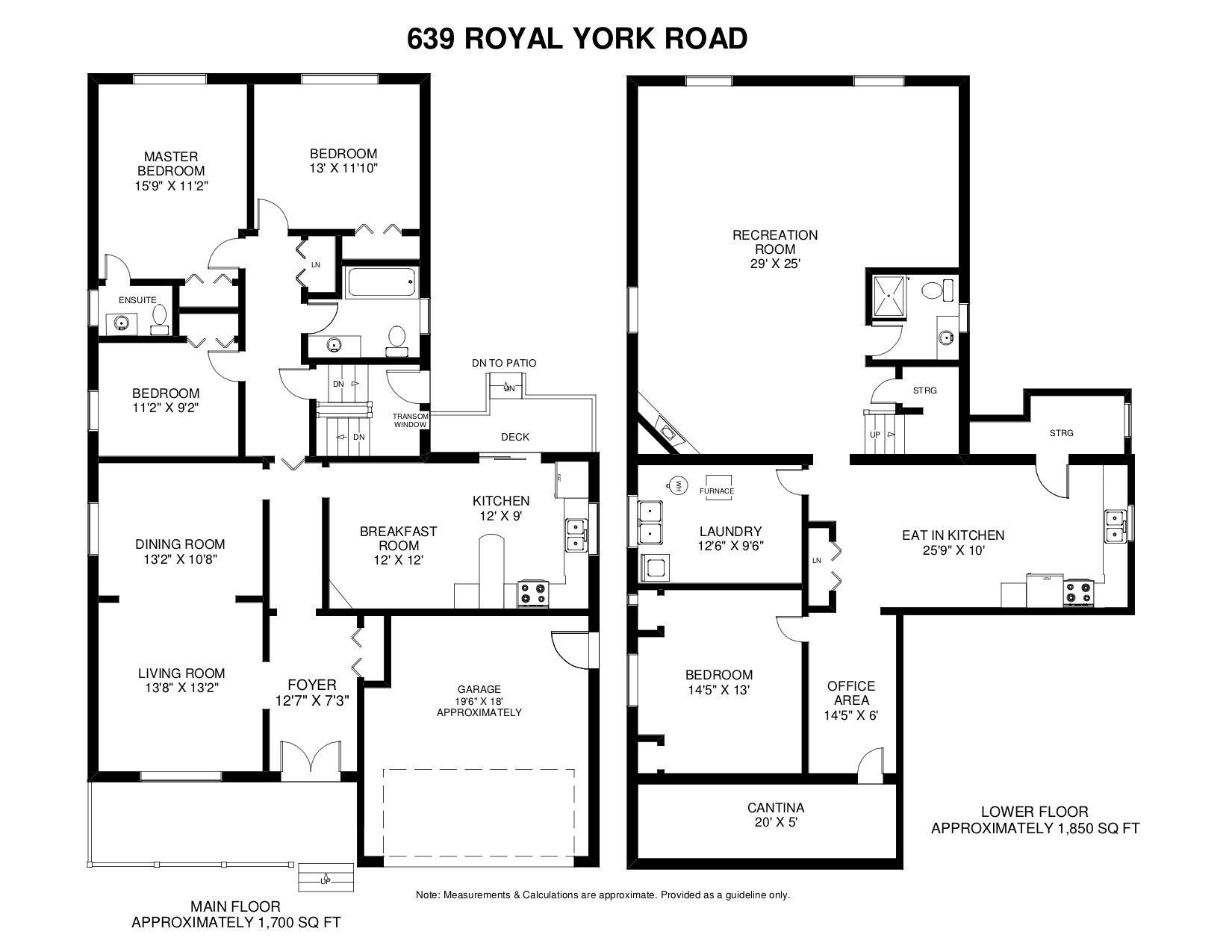 639 Royal York Rd Floor Plans