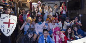 Cosplay in action.