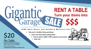 The garage sale poster.