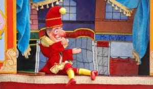 A puppet and set.