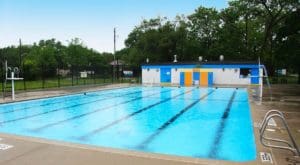 Wedgewood outdoor swimming pool.