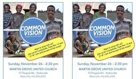 The Concert for Hunger poster.