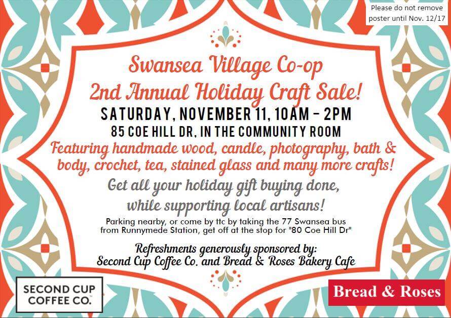 The craft sale poster.