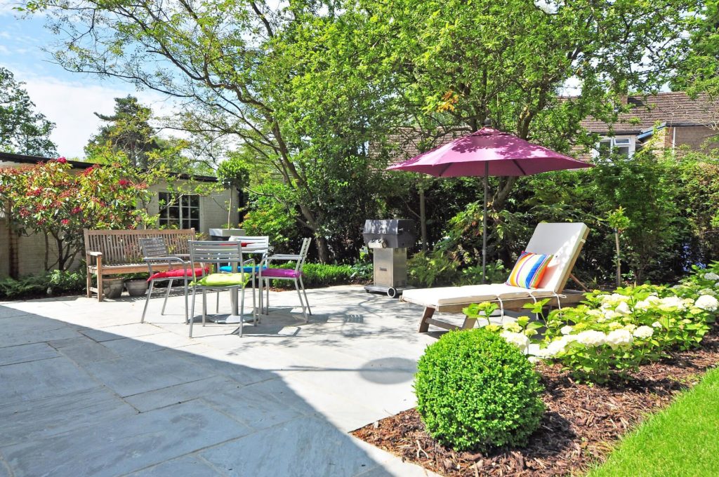 A cleaned up garden.