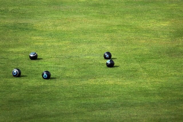 A lawn bowling game.