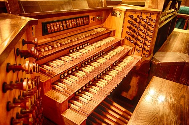 A church organ.