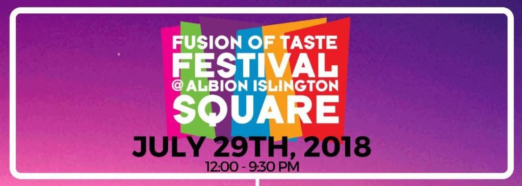 The festival banner.