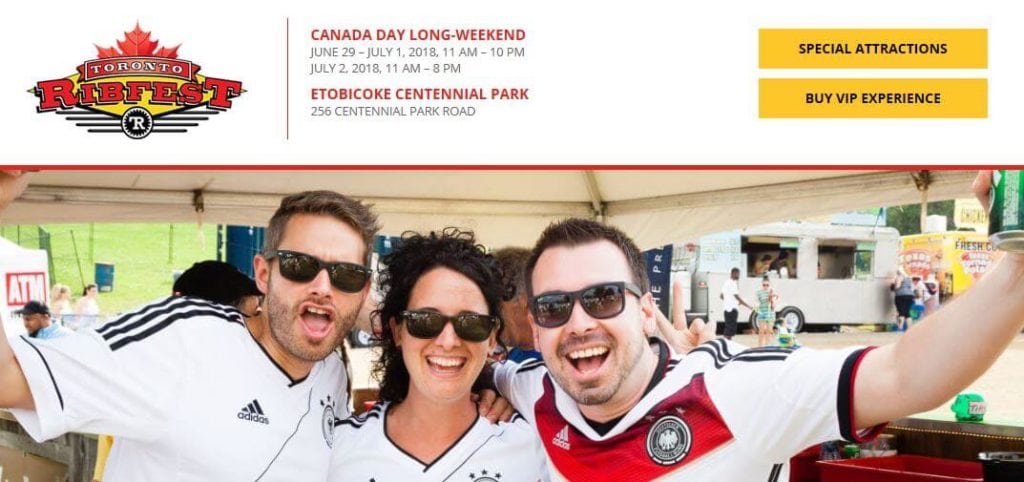The Ribfest homepage.
