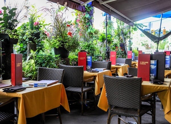 La Veranda Osteria's patio.