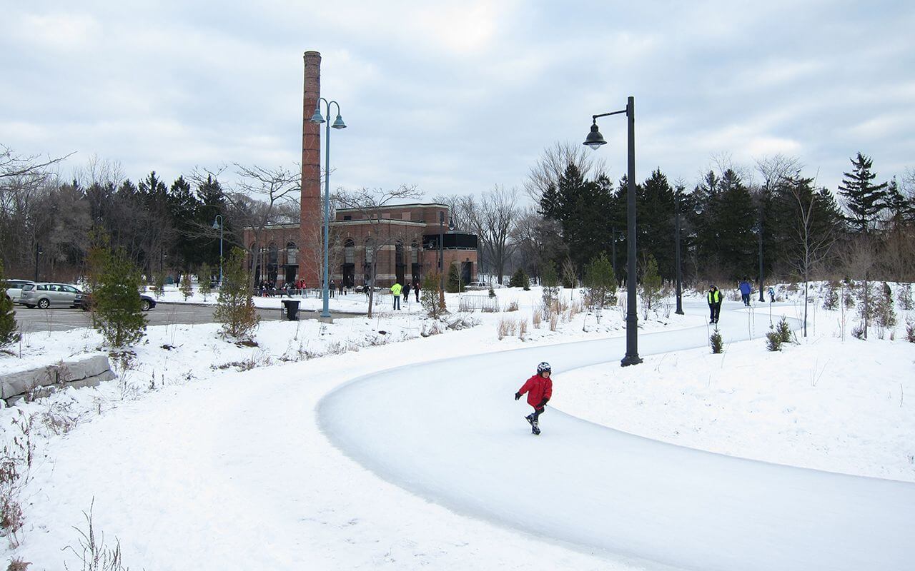 Skating at Sam Smith Park.