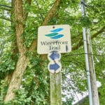 Waterfront trail sign