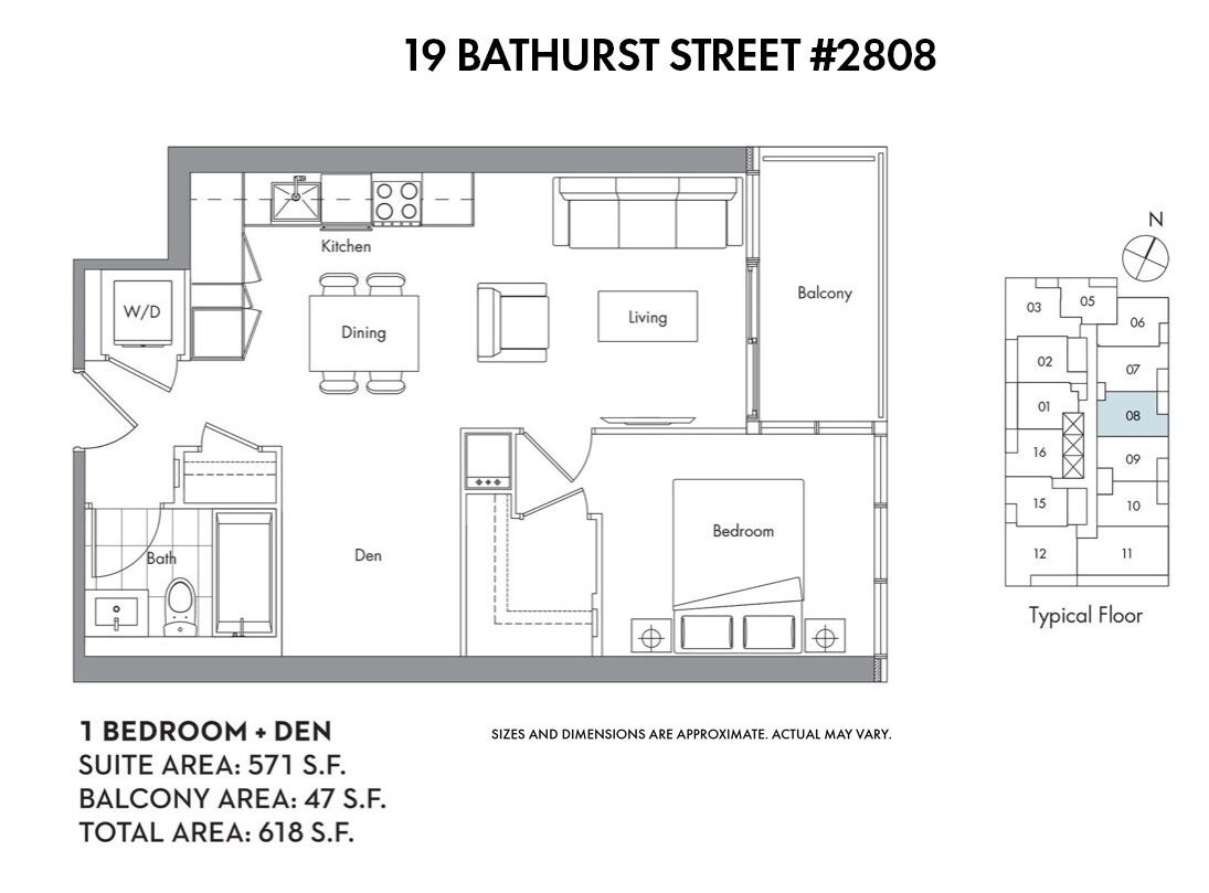 19 BATHURST ST #2808 FLOORPLAN