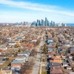 Drone Photo Etobicoke Looking Toward Lake Ontario