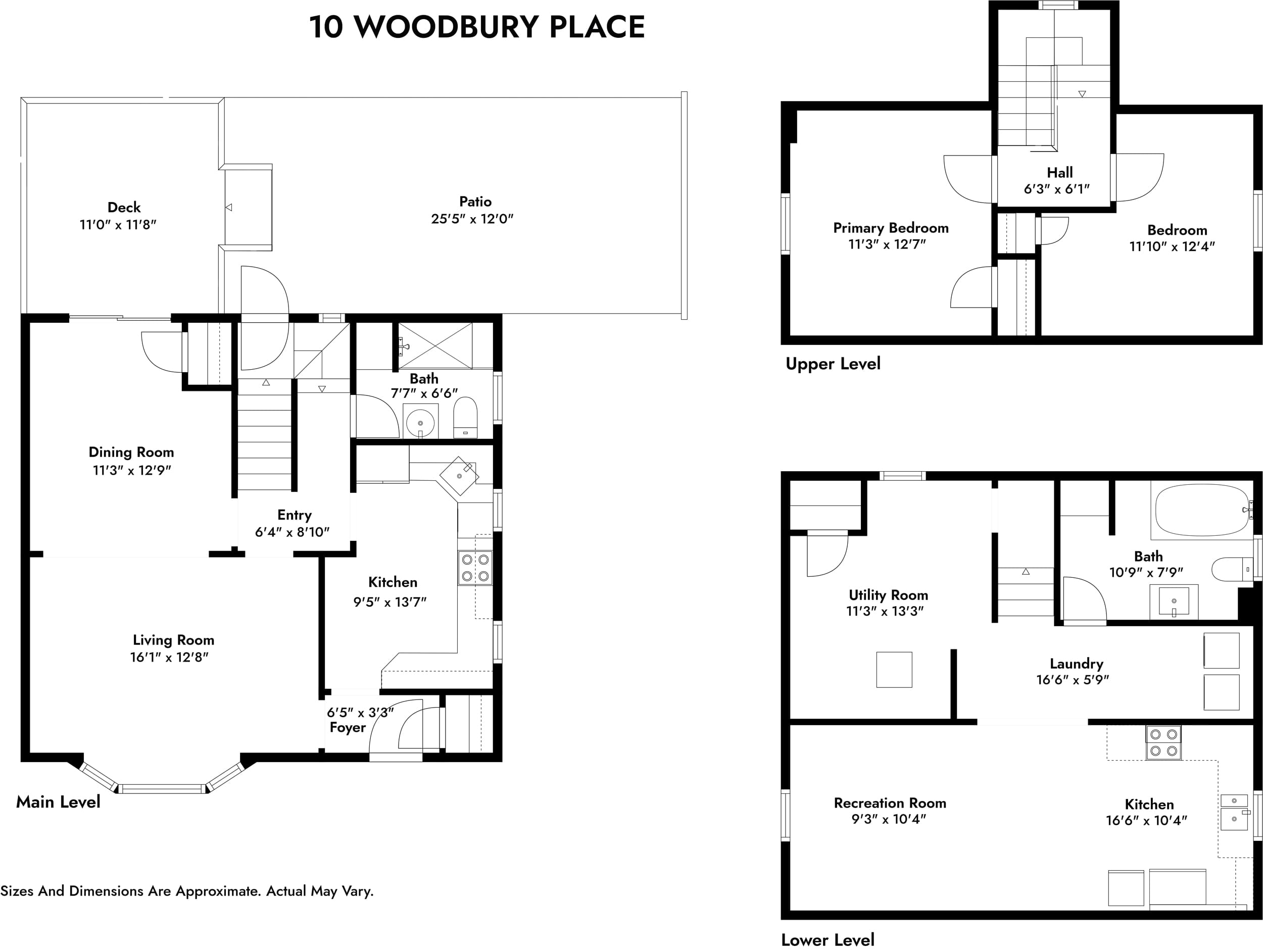 Floorplan for 10 Woodbury Place in the Alderwood neighbourhood of Toronto