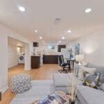 lower level kitchen and recreation room at 10 woodbury place