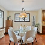 Dining Room with hardwood floors and leaded glass windows at 1370 Islington Avenue