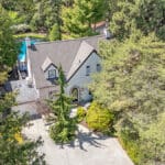 Drone photograph showcasing front facade at 1370 Islington Avenue