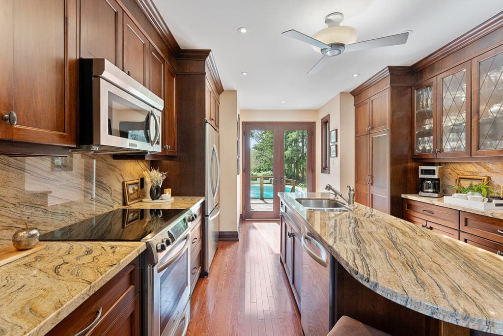 Quality Colewood Kitchen overlooking backyard at 1370 Islington Avenue in Etobicoke
