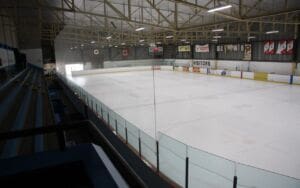 Trees and pond in Centennial Park.