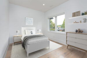 Large third bedroom at 28 Martin Grove Road in west Toronto