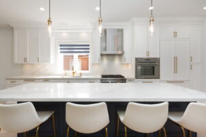 Oversized Kitchen Island at 28 Martin Grove Road west Toronto home for sale
