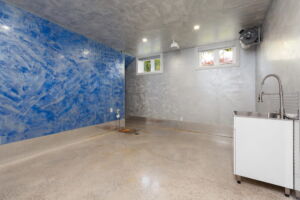 Custom brew room in the finished basement of this Etobicoke home, offering flexible space for hobbies and specialty activities at 28 Martin Grove Road, Etobicoke home for sale